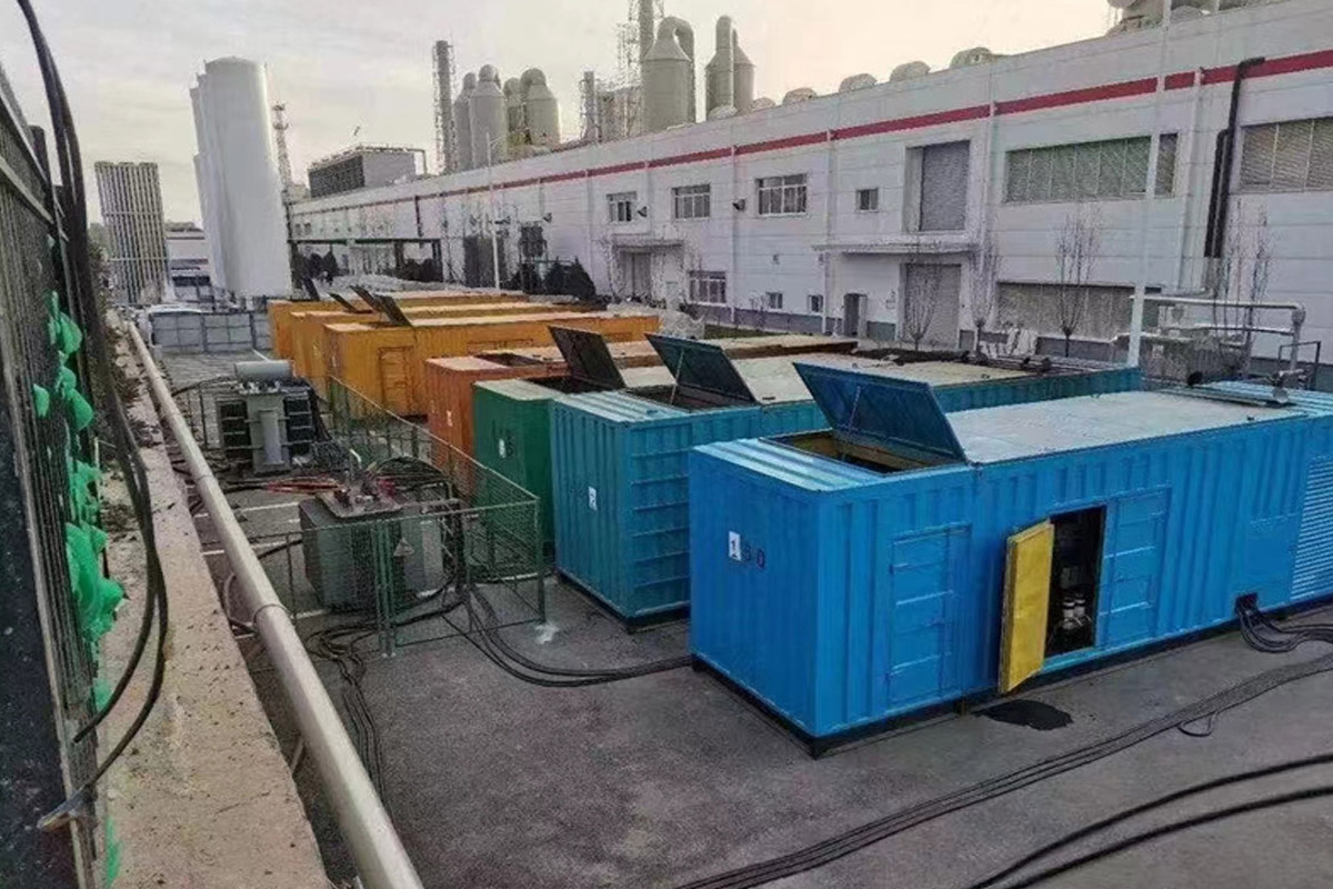 临澧发电机租赁施工现场